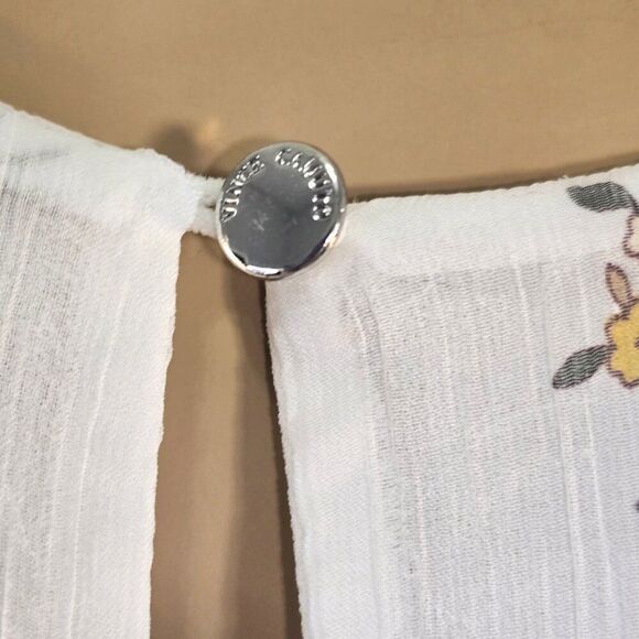 Vince Camuto Floral Sleeveless Chiffon Blouse Size Large - Picture 6 of 8